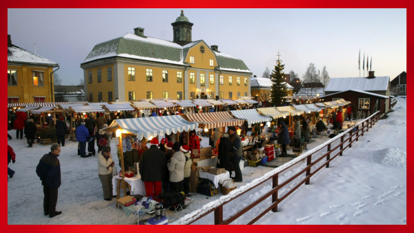 Julmarknad vid Falu Gruva med julbuff